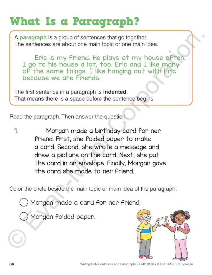 Evan-Moor Grade 1-3 Writing FUN Sentences and Paragraphs