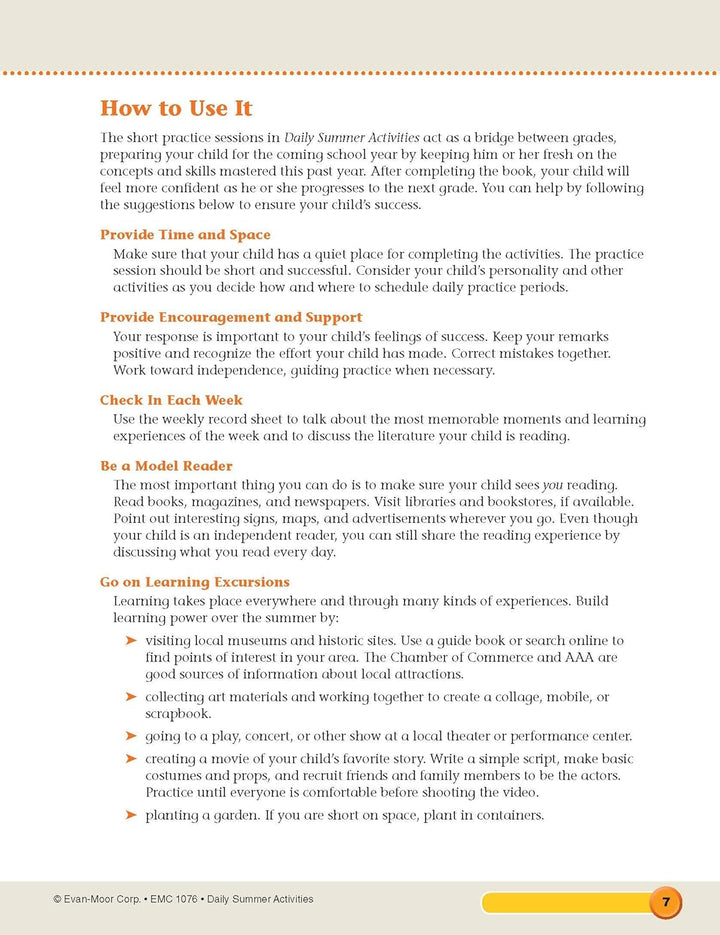 Evan-Moor Grade 5-6 Daily Summer Activities