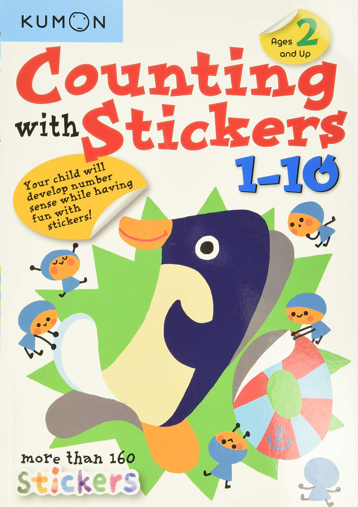 >KUMON Grade  PreK Counting With Stickers 1-10 - Age 2-4