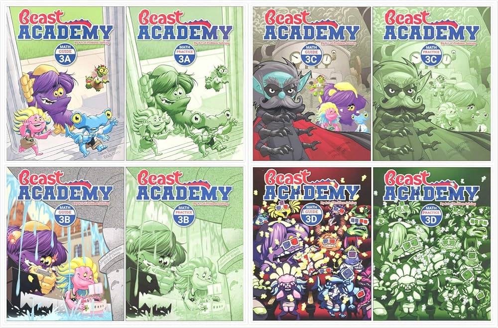 Beast Academy Level 3 - Ages 8-10 with FREE Puzzles Book