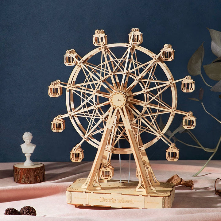 >Hands Craft DIY 3D Wooden Puzzle Music Box: Ferris Wheel