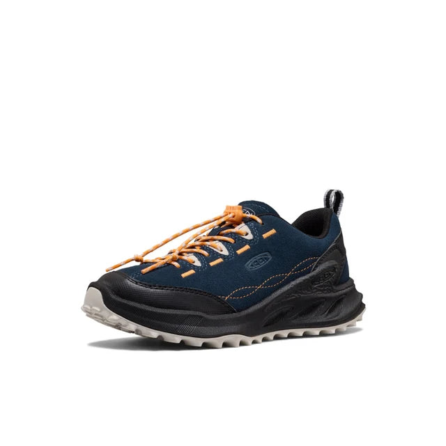 >KEEN Kids Jasper Zionic All-Terrain Traction Sneaker - NAVAL ACADEMY/FLAME ORANGE