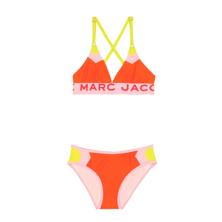 Marc Jacobs Kids Girls 2-Piece Orange Bikini Swimming Suit - 6Y