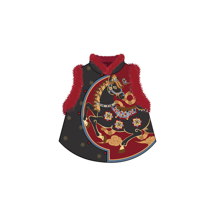 >Nian 年衣 锦绣前程圆满马甲 - 墨黑