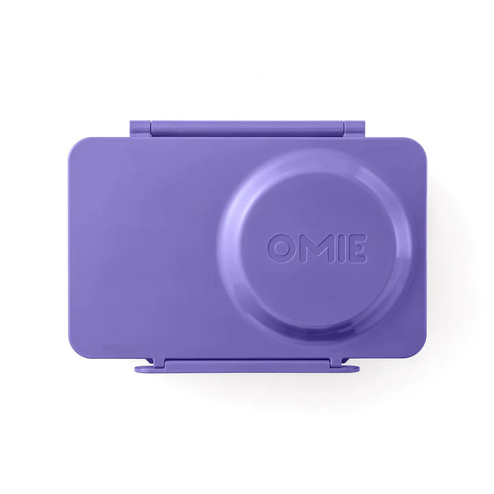 OmieBox UP Lunch Box with Fork, Spoon + Pod Set (Galaxy Purple)