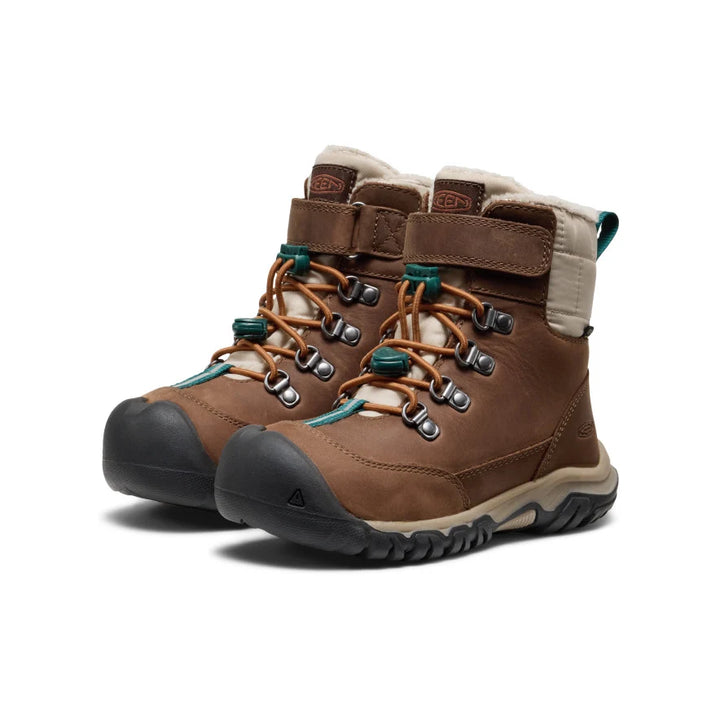 >KEEN Kids Kanibou Waterproof Winter Boot - DARK EARTH/ROASTED PECAN