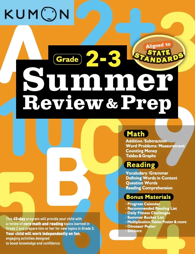 >KUMON Grade 2-3 Summer Review & Prep Age 6-8
