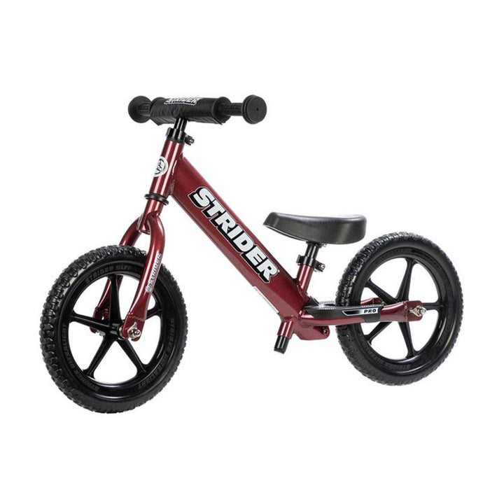 >Strider 12 Pro balance Back w/ Ultralight Wheel - Maroon [with multi-color wheels] 1-4Y