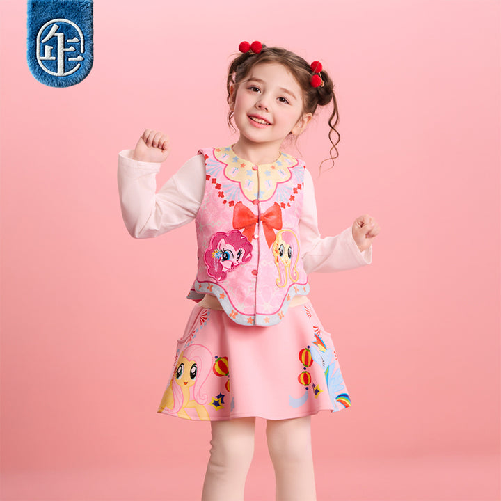 >Nian 年衣 小马宝莉新年裙裤 - 石蕊粉