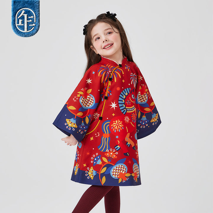 >Nian 年衣 盛世跃马旗袍裙 - 年衣红