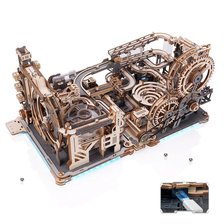 Rokr Puzzles 3D Puzzle - Complete Motorized Marble Tracks Set