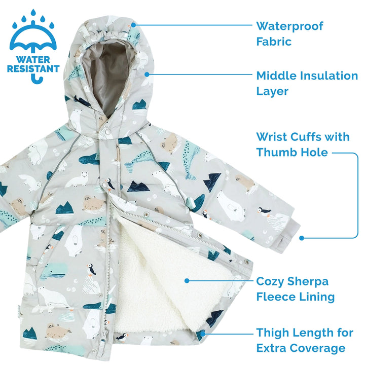 >Jan &amp; Jul Kids Waterproof Winter Coat - Polar Pals