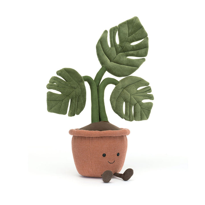 Jellycat Amuseables Monstera Plant 16.9in x 5.9in x 5.5in