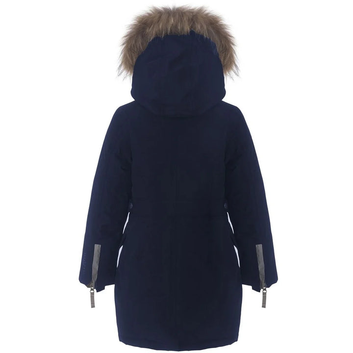 Ver De Terre Girls ARCTIC Winter Down Coat with Fur - Navy