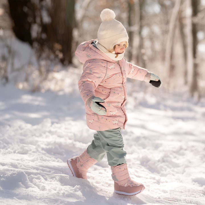 >Jan &amp; Jul Kids Toasty-Dry Tall Puffy Winter Boots - Pink Forest