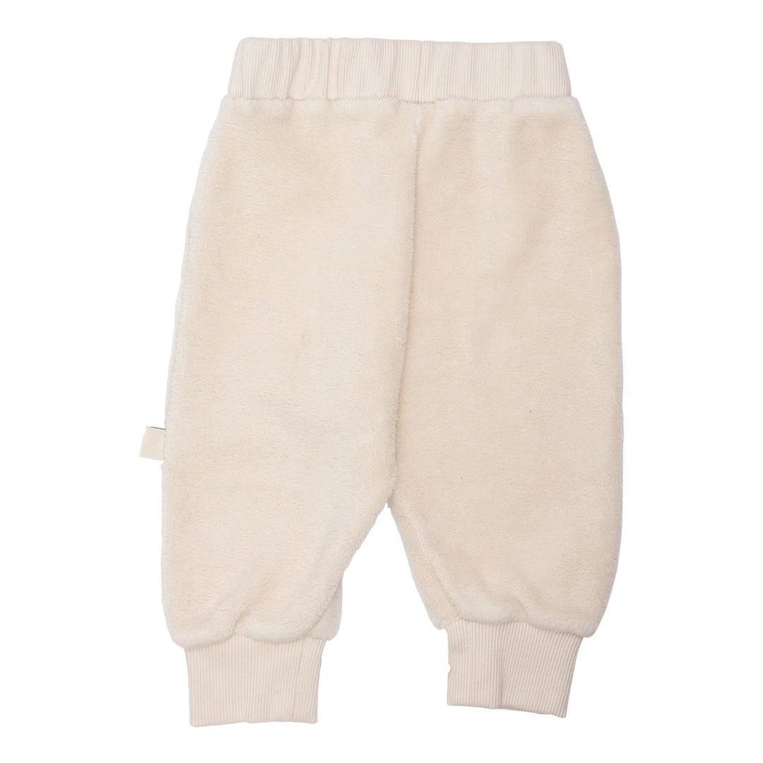 WYNKEN Baby Fluffy Logo Sweatpants - Ecru Navy - 6M