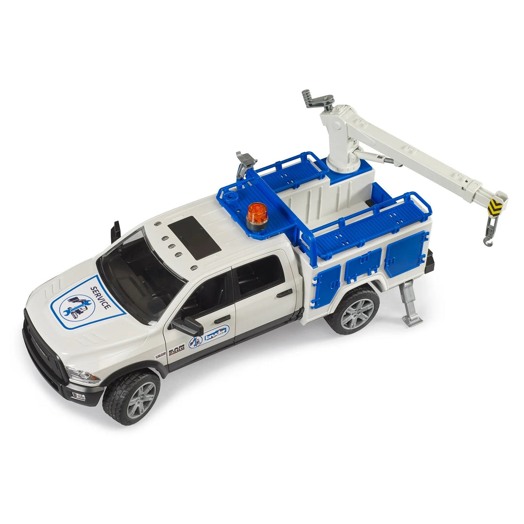 >Bruder 02509 RAM Service Truck w/ Crane + Rotating Beacon Light