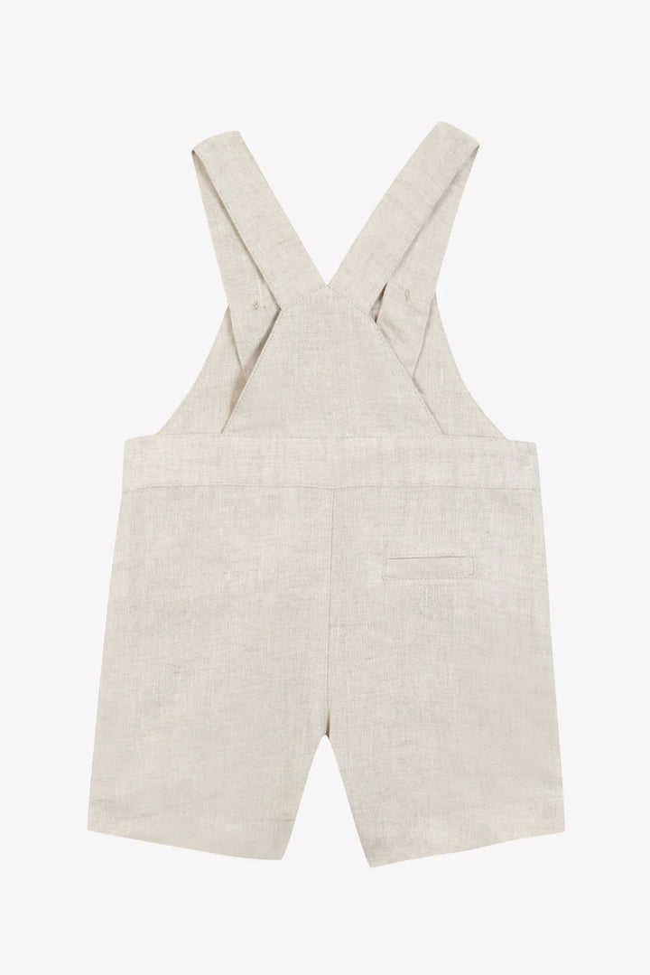 Tartine et Chocolat Baby Linen Dungarees - Heather Sand
