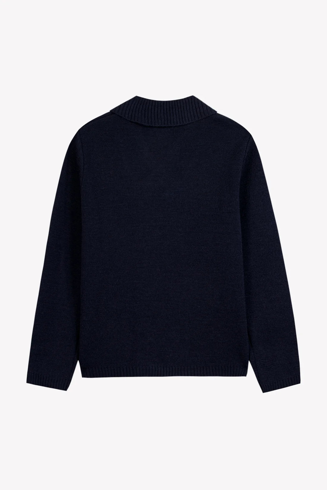 >Tartine et Chocolat Kids Wool Tailored Collar Cardigan - Navy