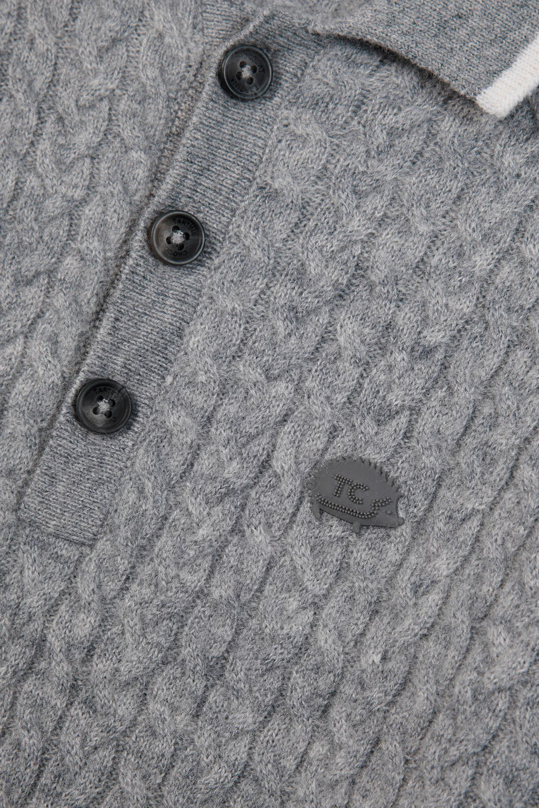 >Tartine et Chocolat Kids Wool Pointed Collar Stripe Sweater - Mottled Grey