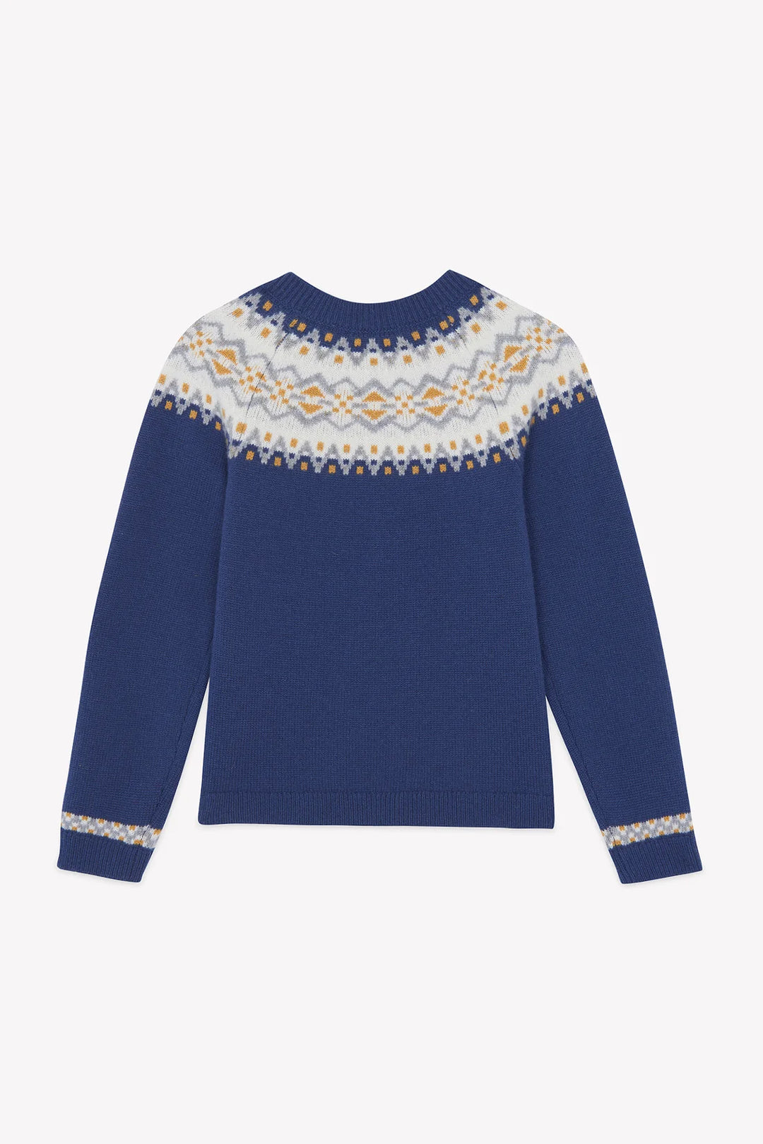 >Tartine et Chocolat Kids Wool Jacquard Knitwear Sweater - Indigo