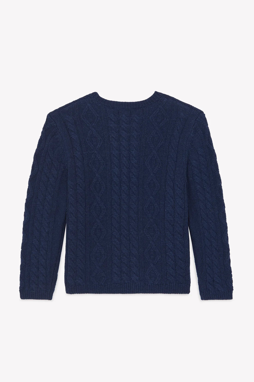 >Tartine et Chocolat Kids Wool Cable Knitwear Sweater - Navy