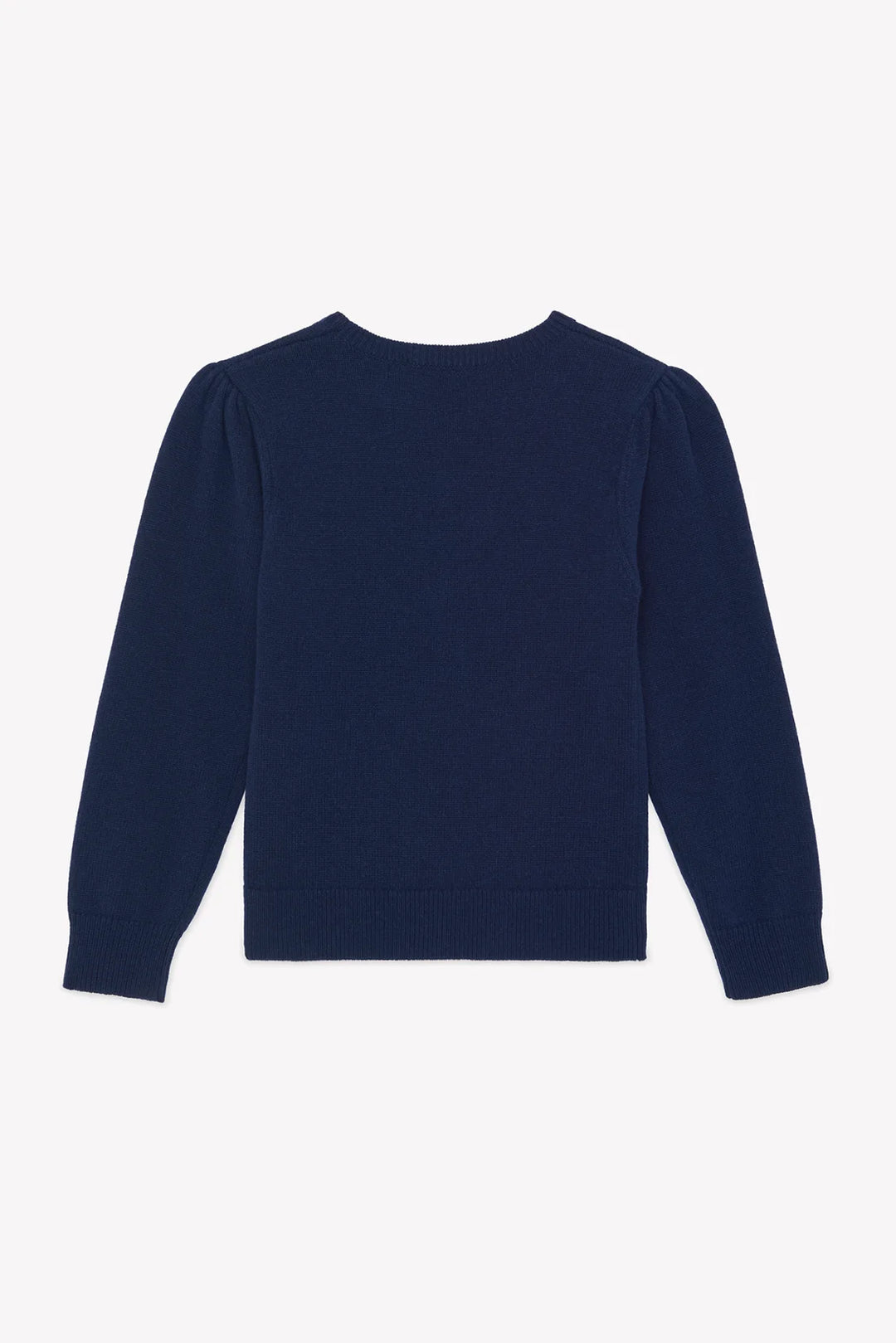 >Tartine et Chocolat Kids Wool Floral Embroidery Sweater - Navy