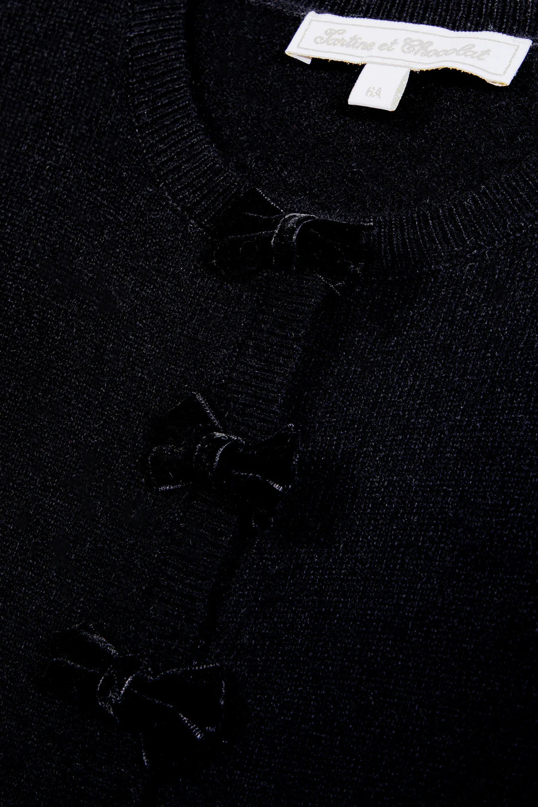 >Tartine et Chocolat Kids Wool Bows Cardigan - Black