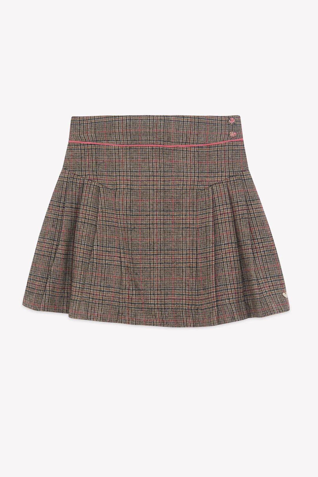 >Tartine et Chocolat Kids Girls Wool Check Skirt - Brown