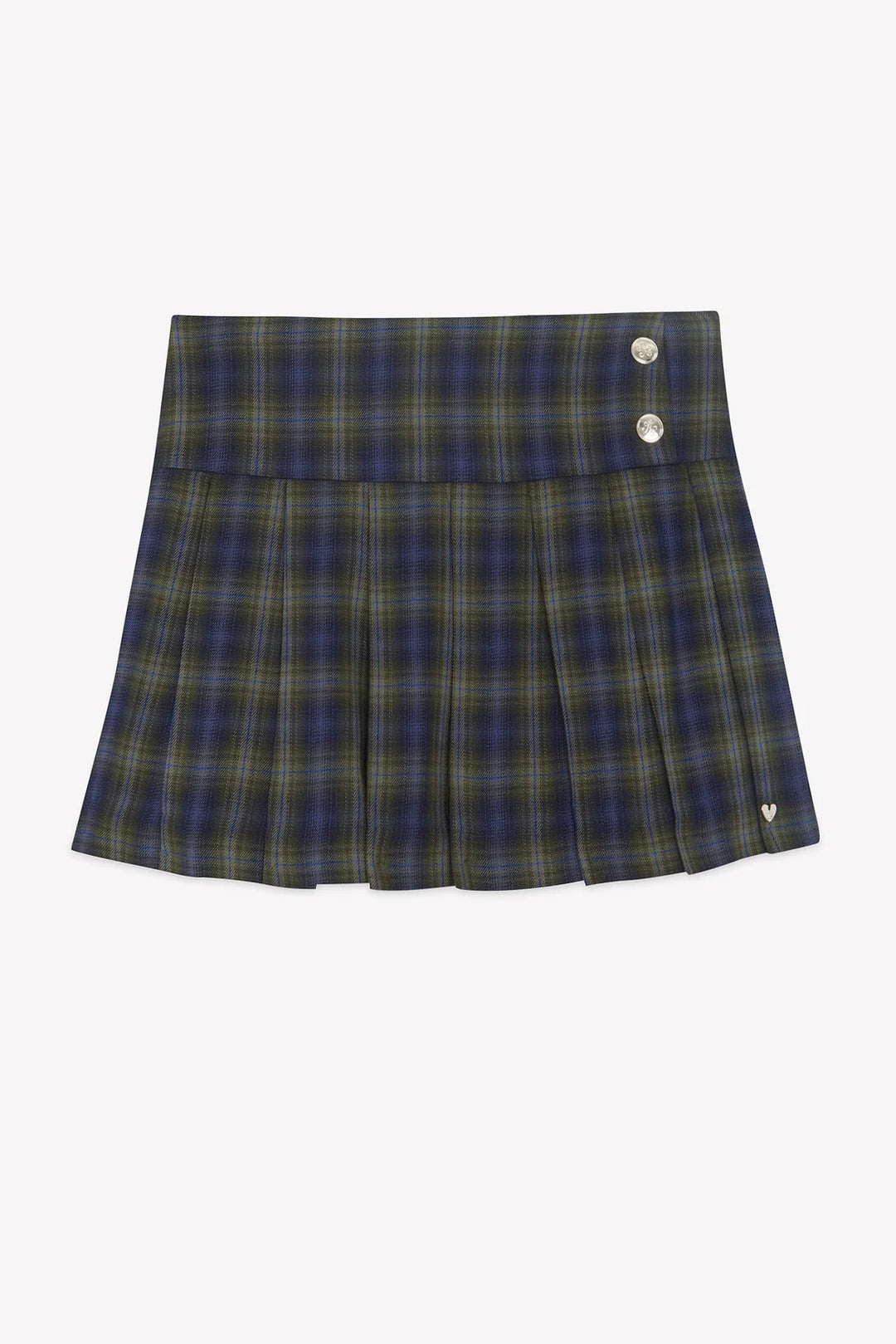 >Tartine et Chocolat Kids Cotton Tartan Pattern Skirt - Navy