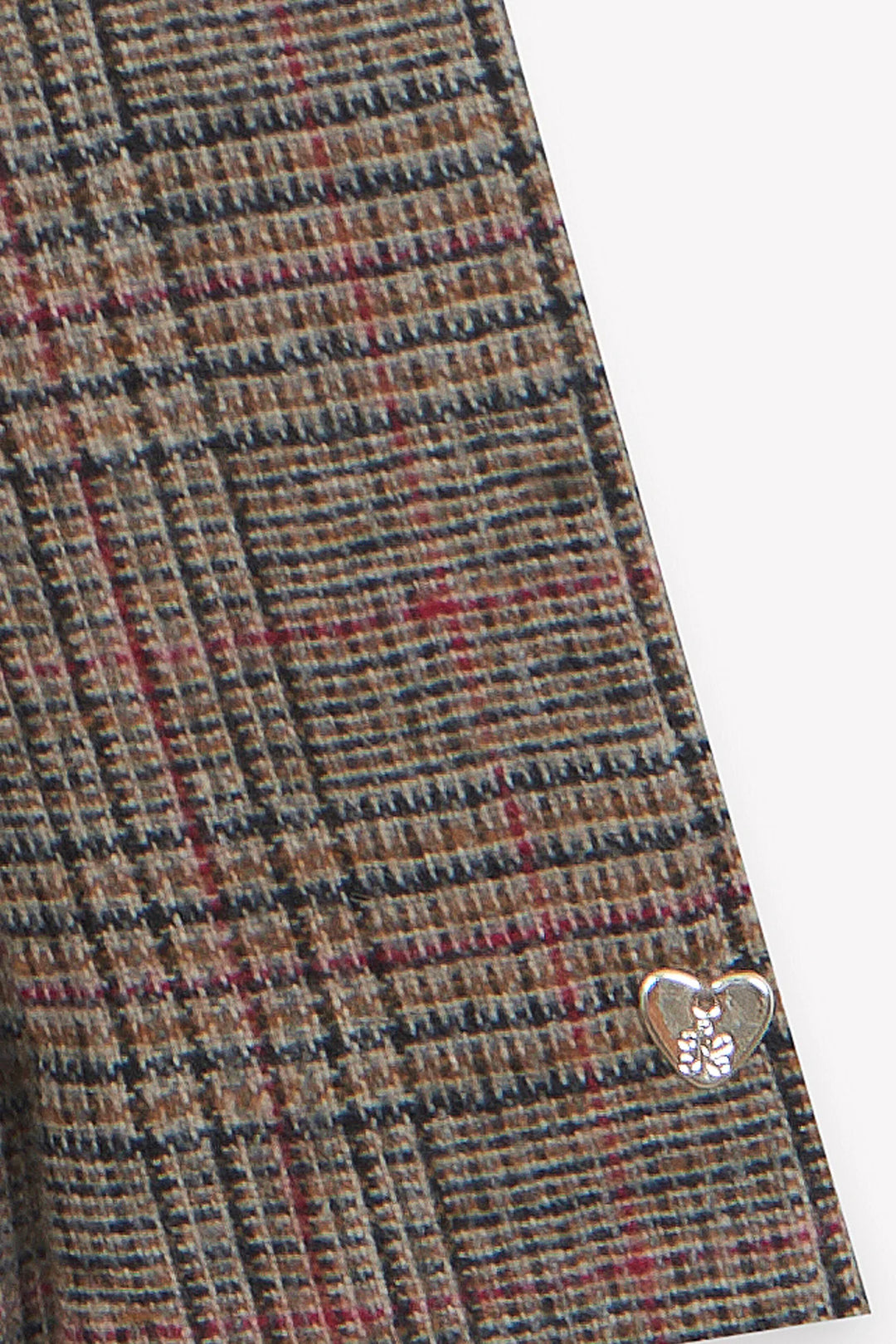 >Tartine et Chocolat Kids Wool Check Velvet Collar Dress - Brown