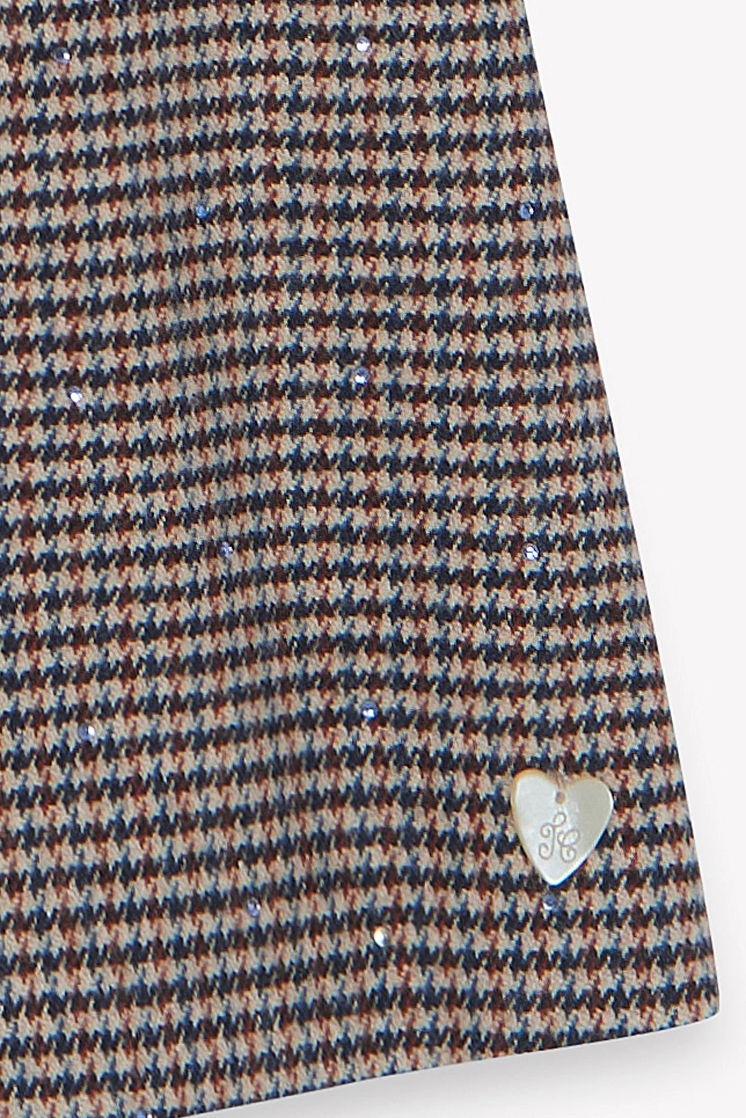 >Tartine et Chocolat Kids Girls  Puppytooth Lace-Embroidered Collar Dress