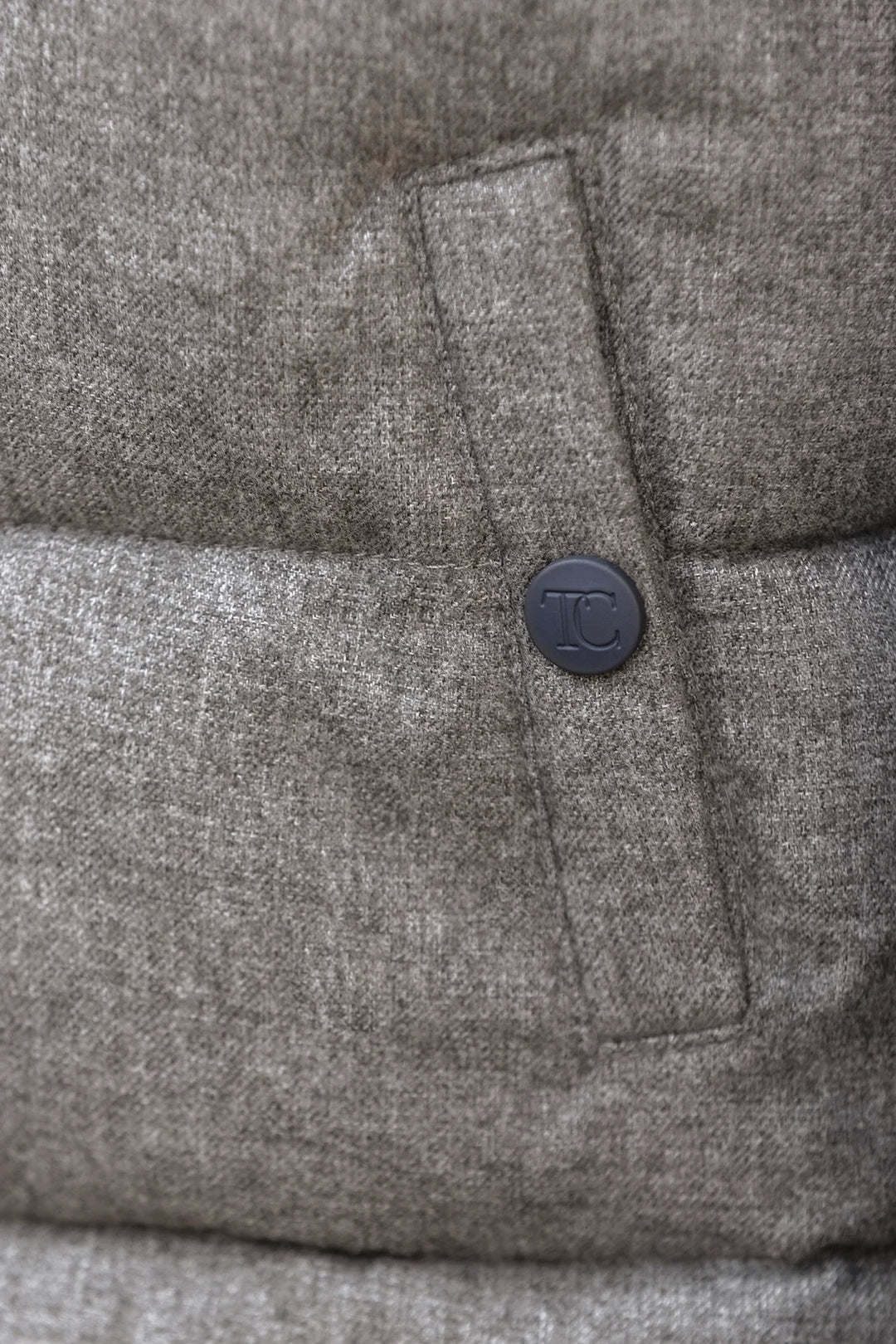 >Tartine et Chocolat Kids Quilted Hood Down Jacket - Mottled Grey