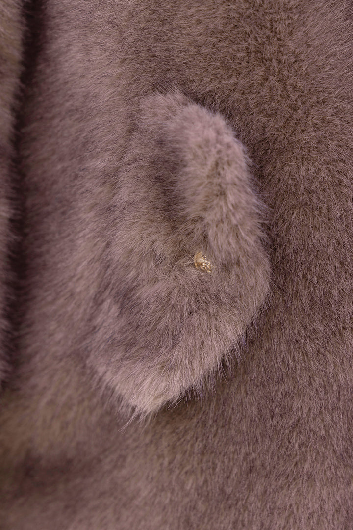 >Tartine et Chocolat Kids Imitation Fur Coat - Medium Beige