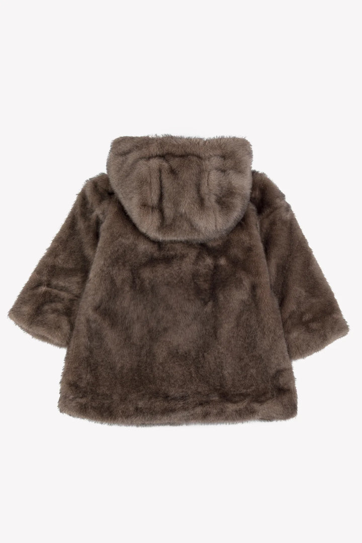 >Tartine et Chocolat Kids Imitation Fur Coat - Medium Beige
