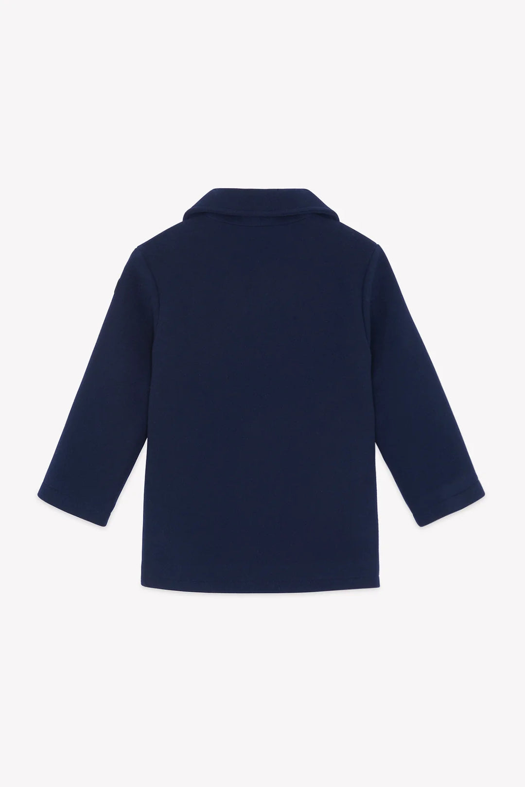 >Tartine et Chocolat Kids Wool Shawl Collar Coat - Navy