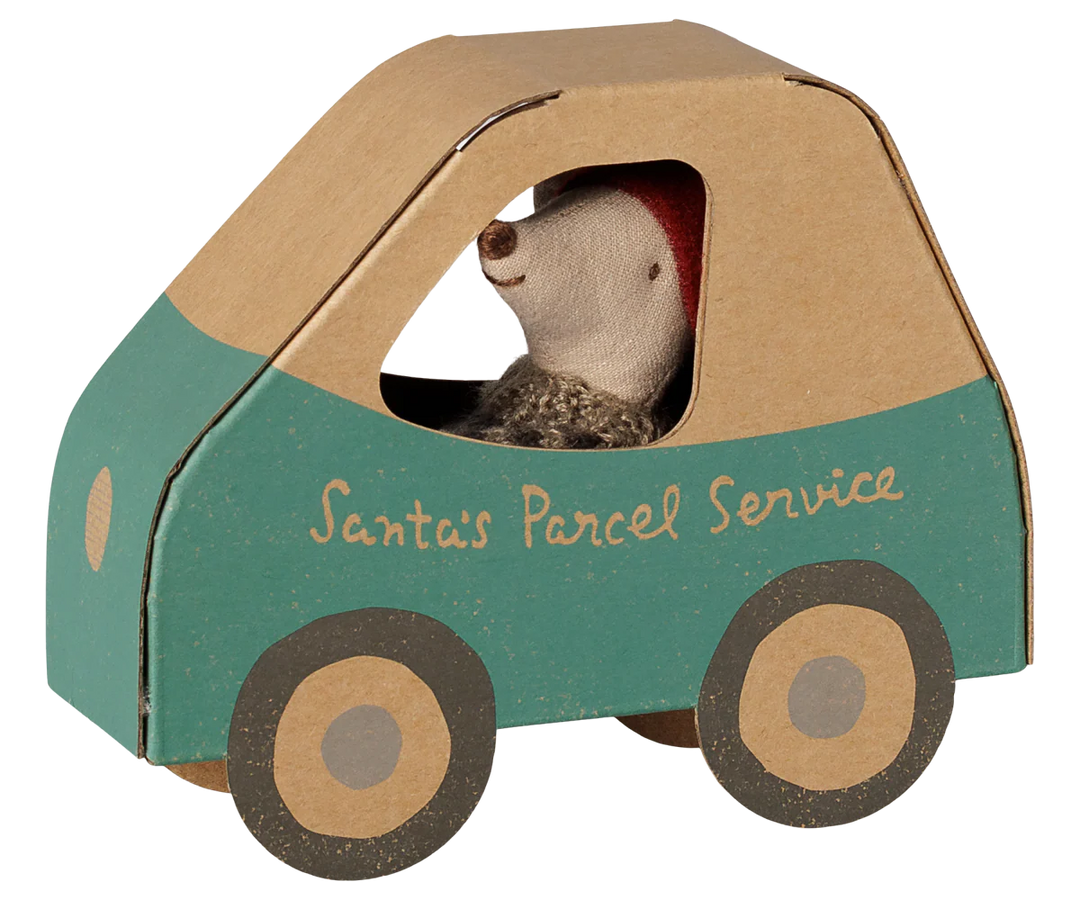 >Maileg Christmas mouse, Little brother in car box [Expected Receipt Date: Nov 26]