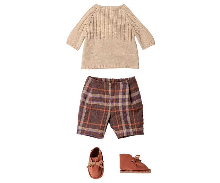 >Maileg Pants and knitted sweater, Size 4 - Off white [Expected Receipt Date: Nov 26]