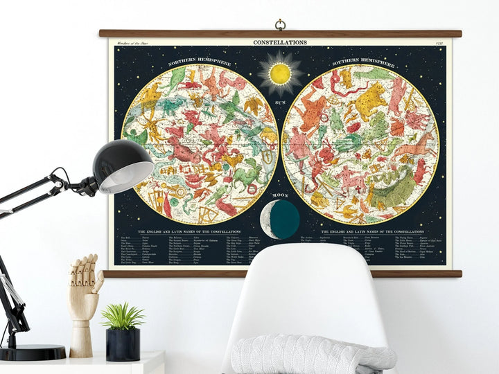 Cavallini Vintage School Chart - United States Map - 40" x 28" (100 cm x 70 cm)