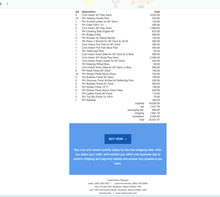 Cedarworks Indoor Playground Set - 2 Slides, Monkey Bar, Bridge, Seesaw, Ladder [PickUp]