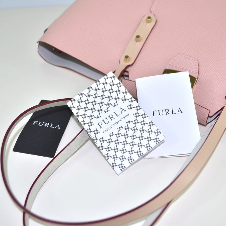 FURLA Saffiano Leather Shoulder Bag - Pink