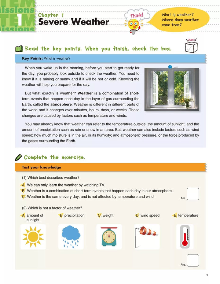 >KUMON Grade 3-5 Stem Missions: Earth Science Age 6-10