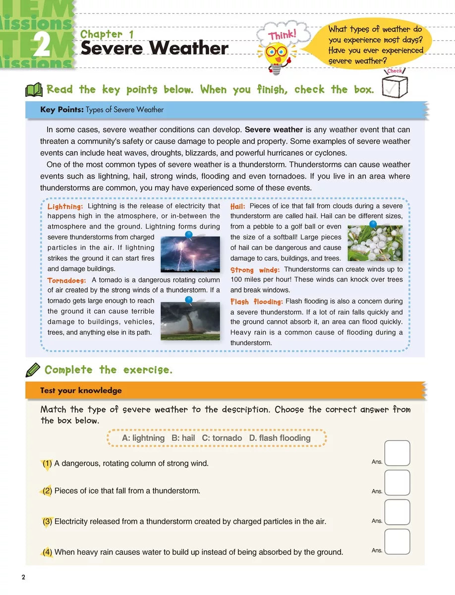 >KUMON Grade 3-5 Stem Missions: Earth Science Age 6-10