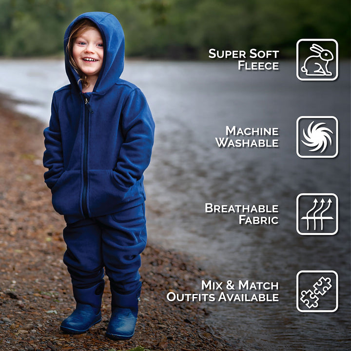>Jan &amp; Jul Kids Fleece Pants - Stormy Blue