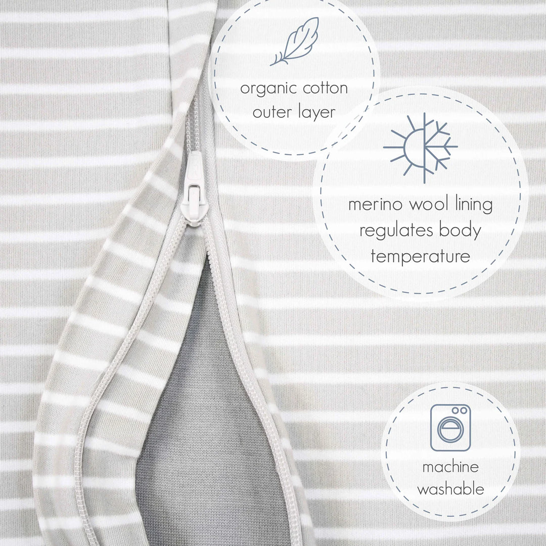 >Woolino Merino Wool 4 Season Baby Sleep Bag with FEET opening - Space (Glow In The Dark)