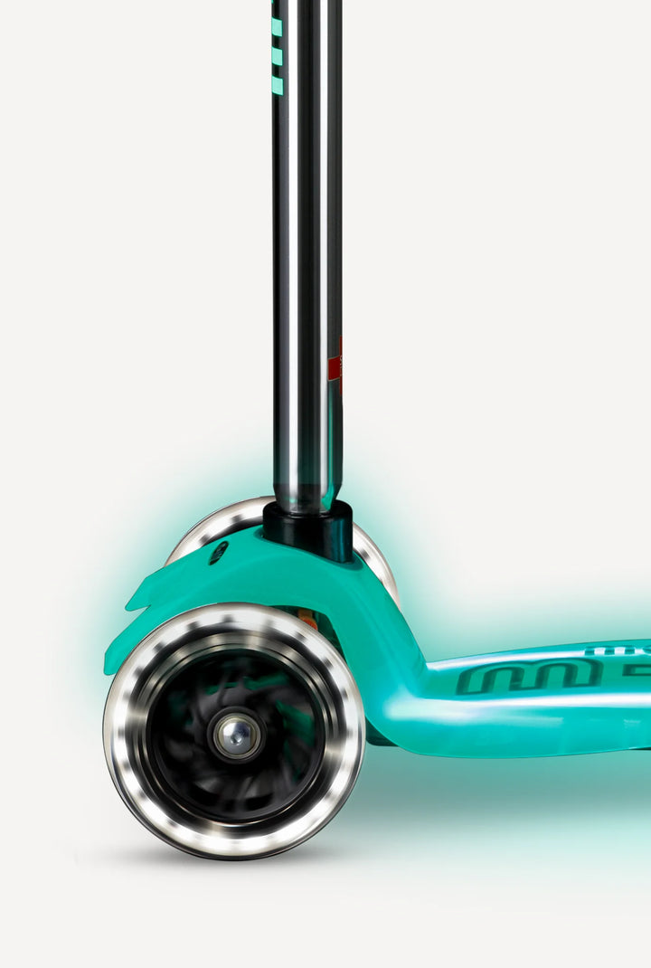 Micro Kickboard Kids Maxi Glow Plus LED Scooter - Jelly Green [Ages 5-12]