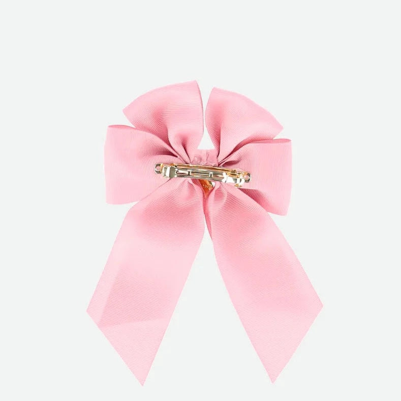 Angel's Face Kids Girls French Bow Clip - Tea Rose