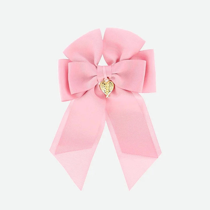 Angel's Face Kids Girls French Bow Clip - Tea Rose