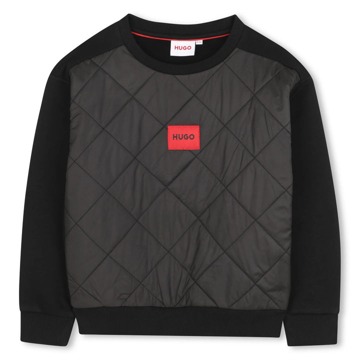 HUGO Kids Black Diamond Center Logo Sweatshirt - 8Y