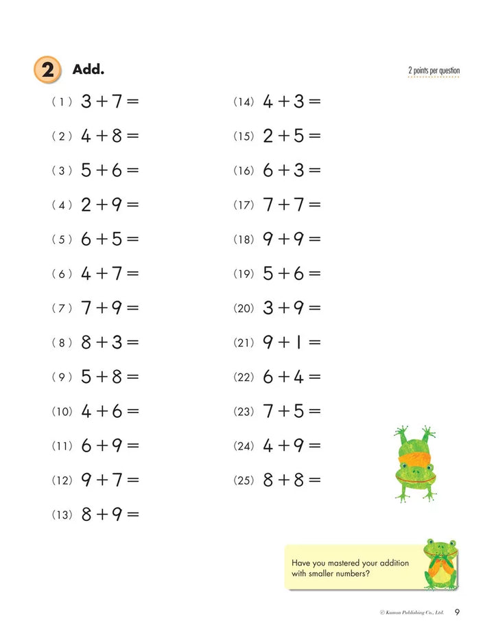 >KUMON Grade 2 Addition - Age 6-8